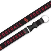USC Trojans Black SC Interlock Football Lanyard